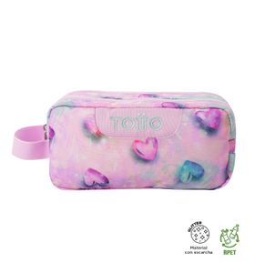 Estuche Multiuso Escuadra Glitter Rosado