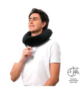 Almohada De Viaje Memory Foam Jet Pillow Negra