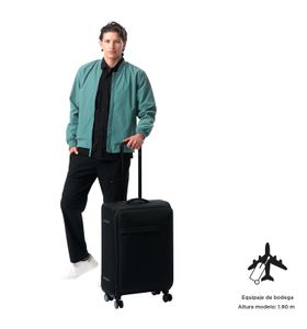 Maleta Mediana 360 Canvas Negra