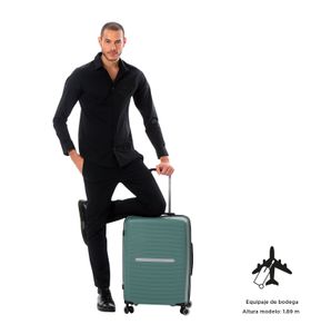 Maleta Mediana 360 Wave 23 kilos Verde