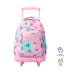 Mochila con ruedas para Niña para laptop 15.4" Renglon Glitter Rosado