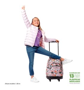 Mochila con ruedas para Niña para laptop 15.4" Renglon Rosado