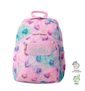 Mochila escolar para laptop 14" Acuarela Glitter Rosado