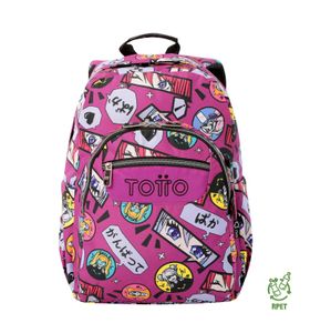 Mochila escolar para laptop 14" Acuarela Rosado