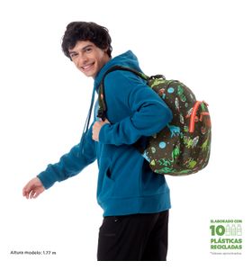Mochila escolar para laptop 14" Acuarela Café