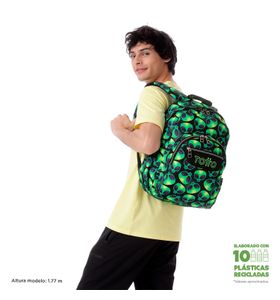 Mochila escolar para laptop 14" Acuarela Verde