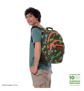 Mochila escolar para laptop 14" Rayol Café