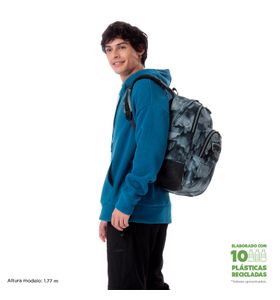 Mochila escolar para laptop 14" Rayol Gris