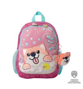 Mochila para Niña Doggy Love pequeña Rosado