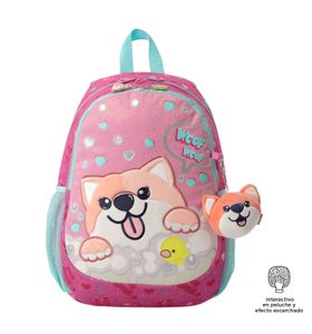 Mochila para Niña Doggy Love Mediana Rosado