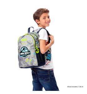 Mochila para Niño Jurassic World mediana Gris