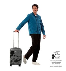 Maleta de mano 360 Mickey Melange 10 kilos Gris