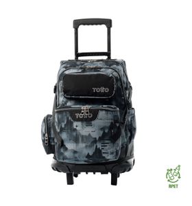 Mochila Con Ruedas Para Niño Varal Gris