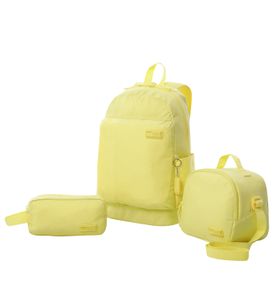Combo Juvenil X 3 + Lonchera + Estuche Yuno + Mochila Para Laptop 14" Amarillo Mujer