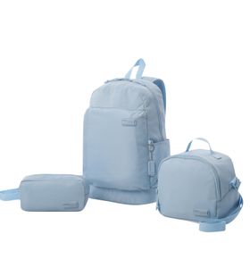 Combo Juvenil X 3 + Lonchera + Estuche Yuno + Mochila Para Laptop 14" Azul Mujer