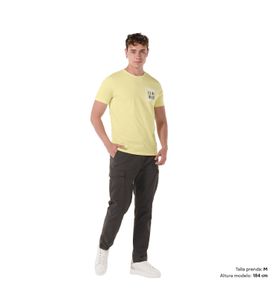 Camiseta Estampada para Hombre Mozartpro Amarilla