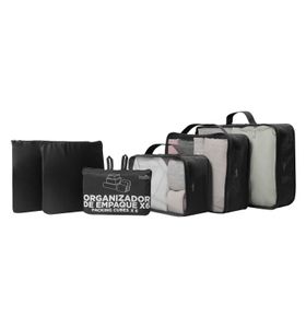 Organizador De Viaje Packing Cube X 6 Negro