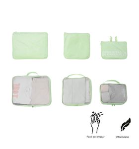 Organizador De Viaje Packing Cube X 6 Verde