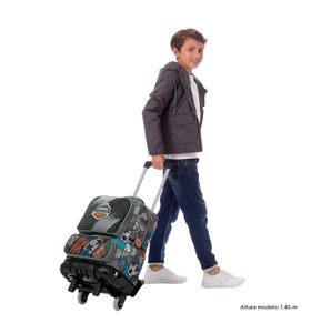 Mochila Con Ruedas Niño Multisport Grande Gris
