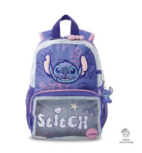 Mochila para Niña Stitch On The Beach Pequeña Azul