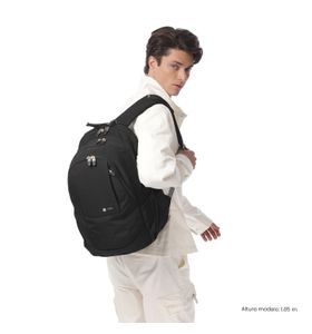 Mochila Universitaria Para Laptop 15.4" Krimmler 2.0 Negra Unisex