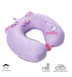 Almohada de Viaje para Niña Andy Cat Morada