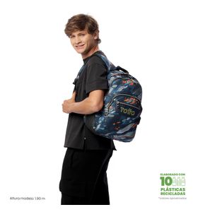 Mochila Escolar Para Laptop 14" Rayol Azul