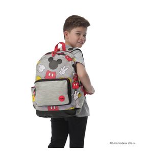 Mochila Para Niño Mickey Classic Mediana Gris