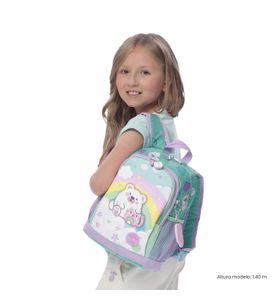 Mochila + Libro Para Colorear Little Magic Para Niña Pequeña Azul