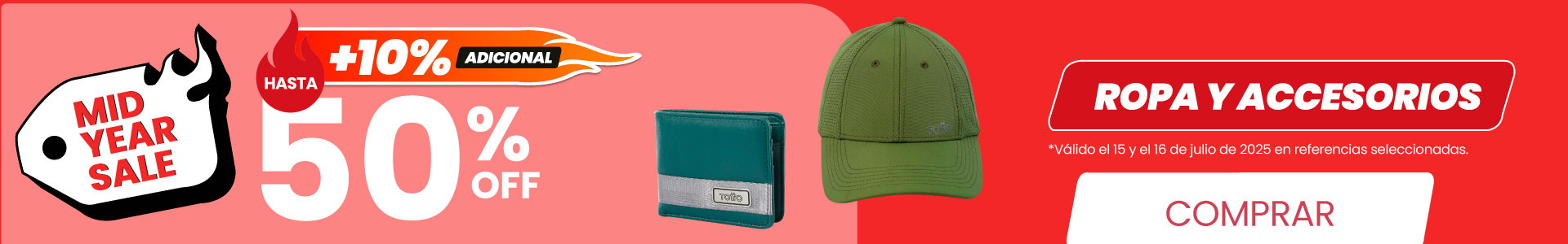 10% OFF adicional en Ropa y Accesorios en Mid Year Sale